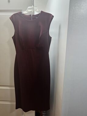 Express Sleeveless Sheath Dress in Deep Burgundy
